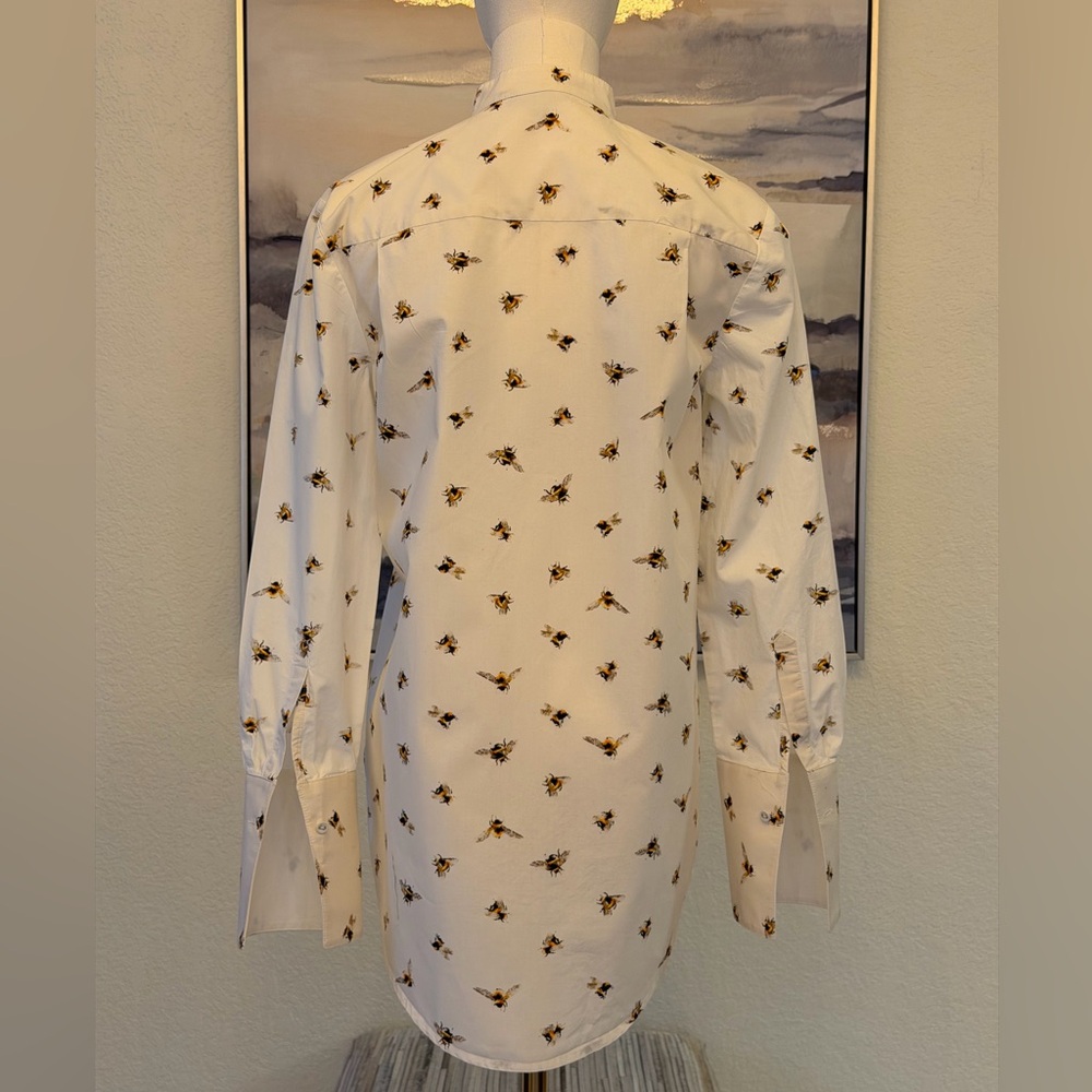 Victoria Beckham for Target Iconic Bee Print Blouse Structured Designer Top - Picture 5 of 15